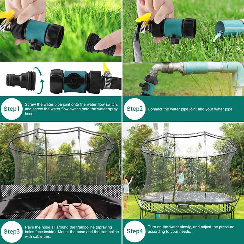 Trampoline Waterfeest - Verkoelende Sproeier voor Trampolineplezier