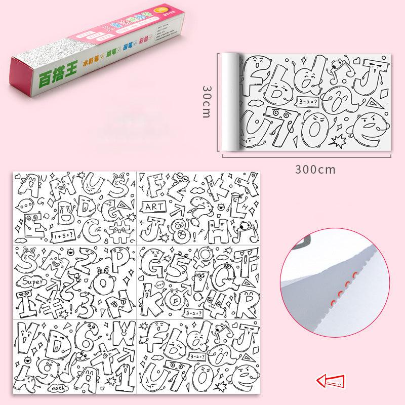 Kleurpapier XXL - Ontketen de Creativiteit van je Kind - Reuze Kleurplaat
