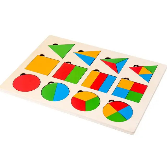 Montessori Geometrische Vormen Puzzel - peuterpuzzel plezier!