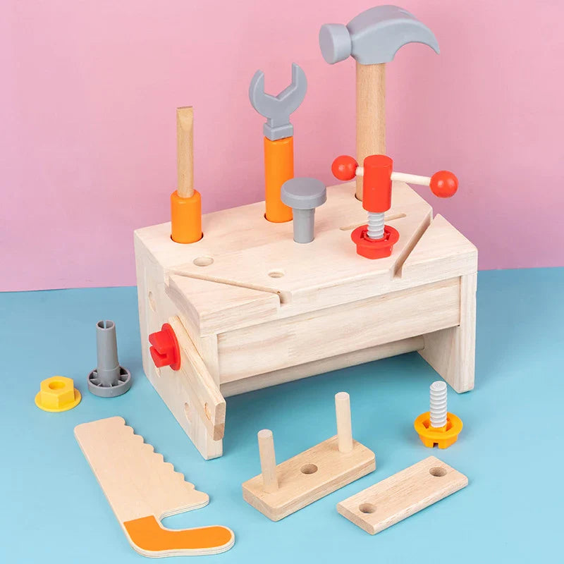 Mini Bouwmeesters - Houten Timmer Speelset voor Kinderen