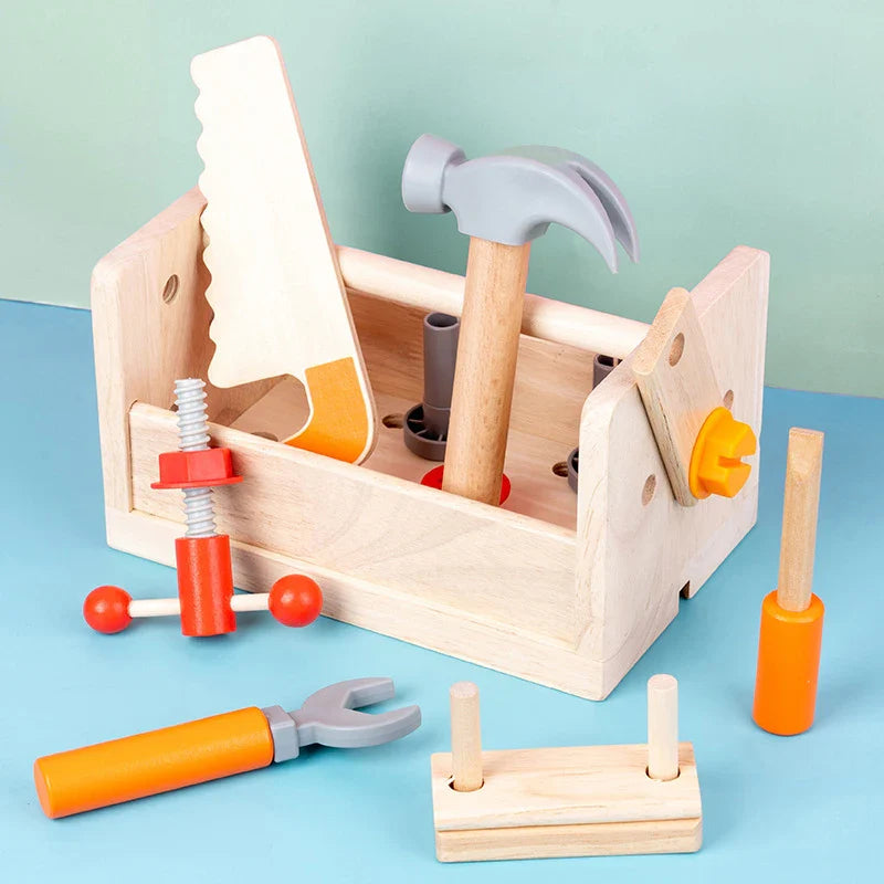 Mini Bouwmeesters - Houten Timmer Speelset voor Kinderen