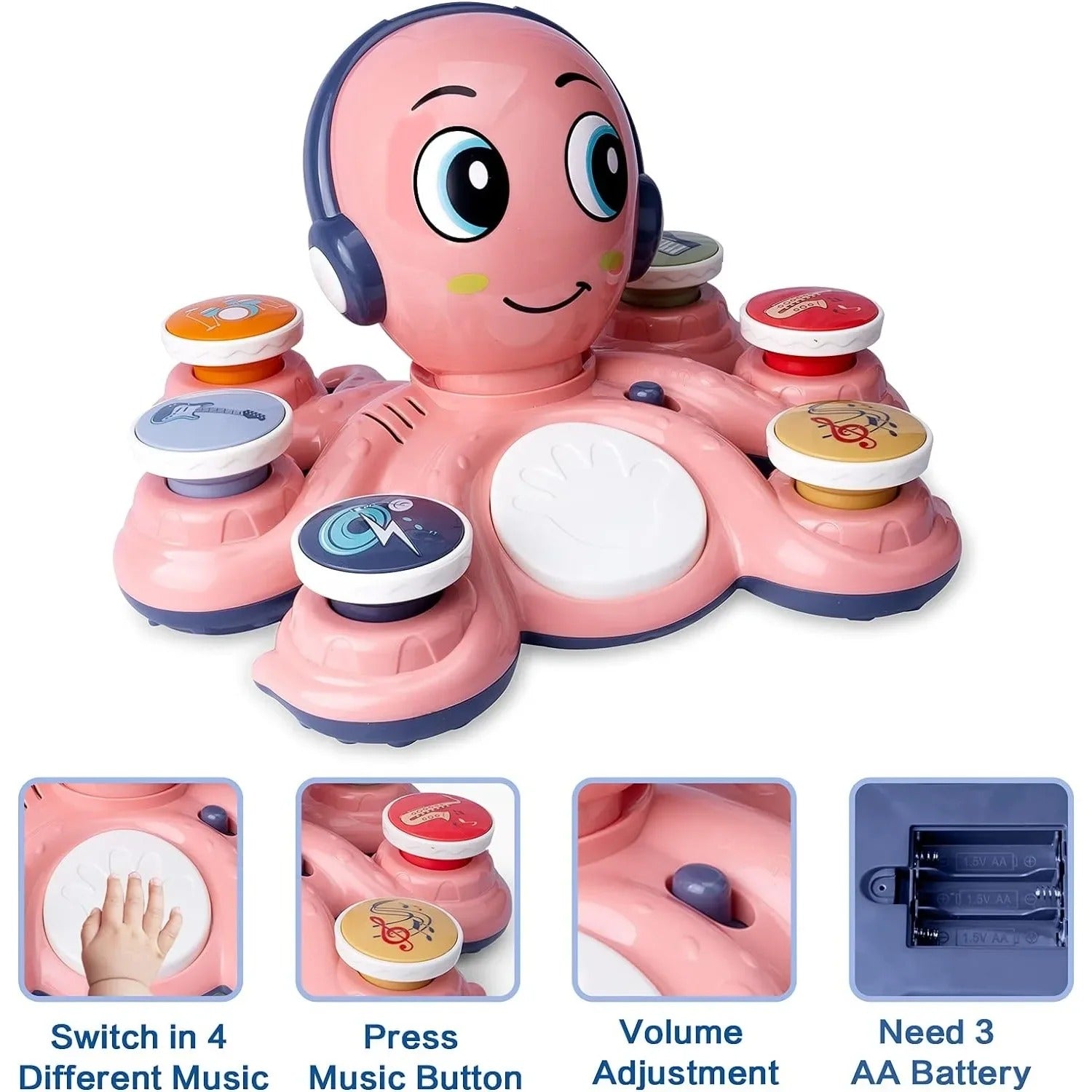 Muziek Octopus - Muziekplezier voor Kinderen - Interactief Speelgoed