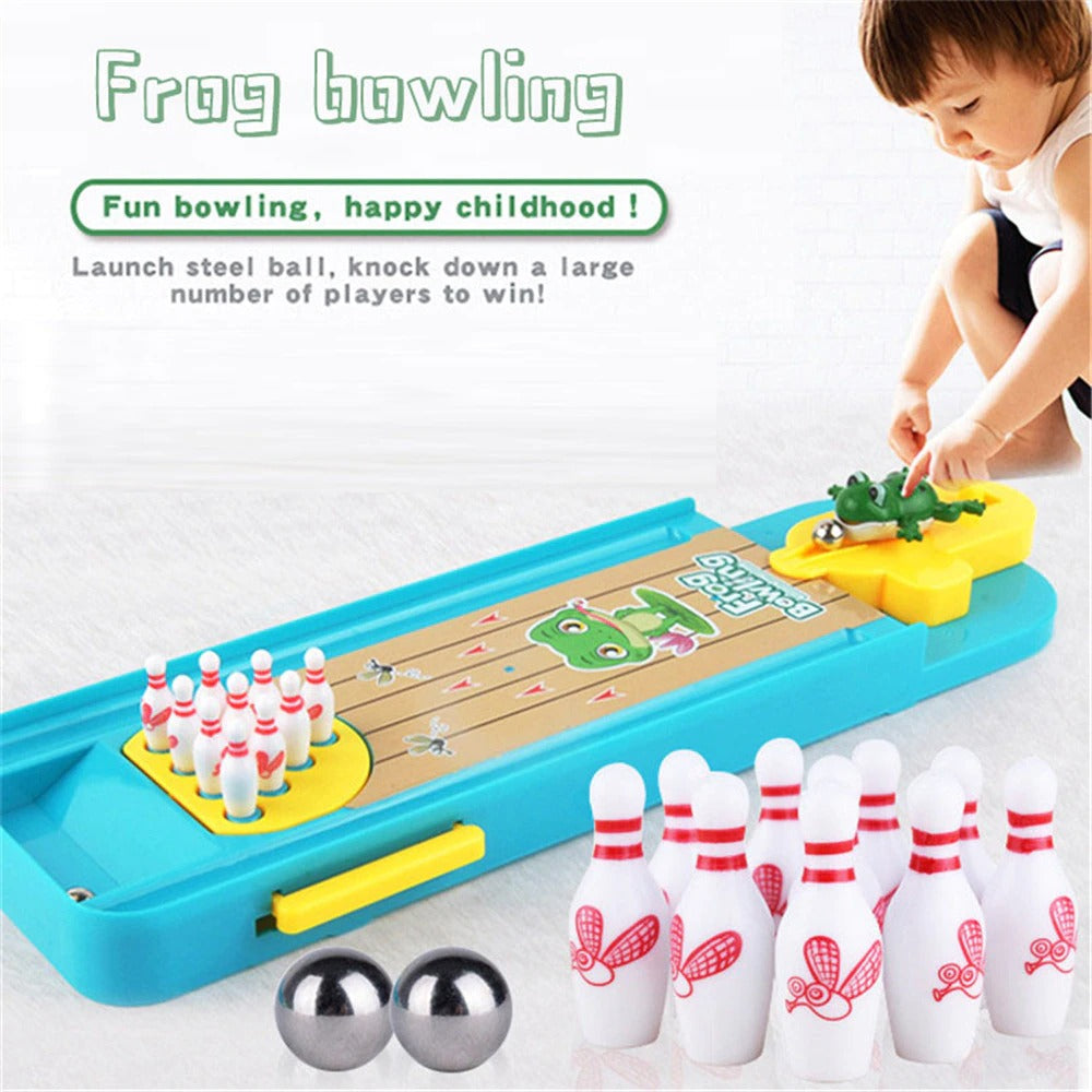 Kikker Bowling - Stimuleer de Motoriek - Mini Bowlingbaan voor Kinderen