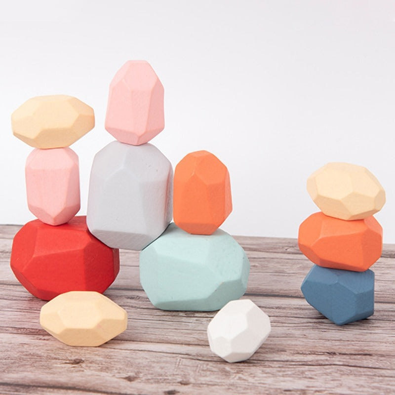 Montessori Bouwstenen Nordic - Creatieve Houten Blokken Set