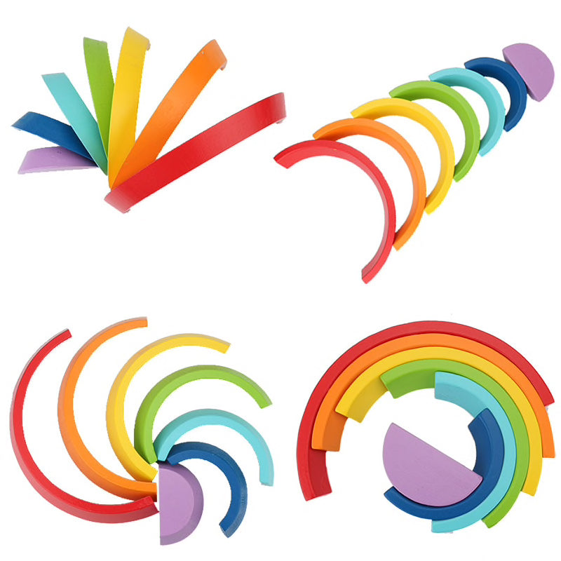 Montessori Houten Regenboog - Creatieve Speelset voor Ontwikkeling