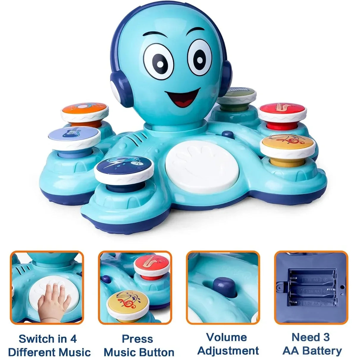 Muziek Octopus - Muziekplezier voor Kinderen - Interactief Speelgoed
