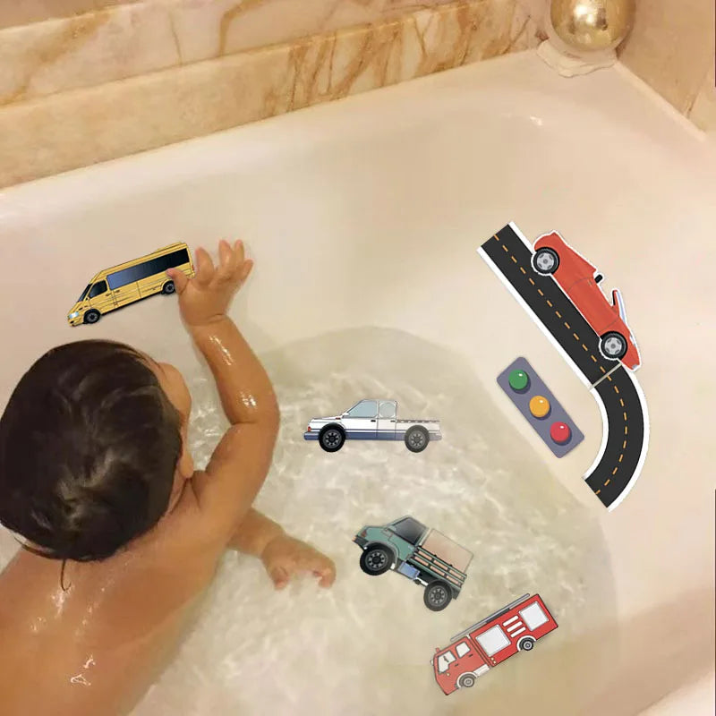 Bad Auto's - Ultiem Plezier in Bad - Foam Verkeersbadspeelgoed Set