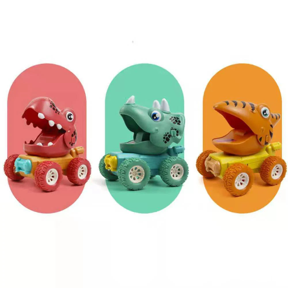 Dino Race Monstertruck - Push & Go Dinosaurus Speelgoedauto's