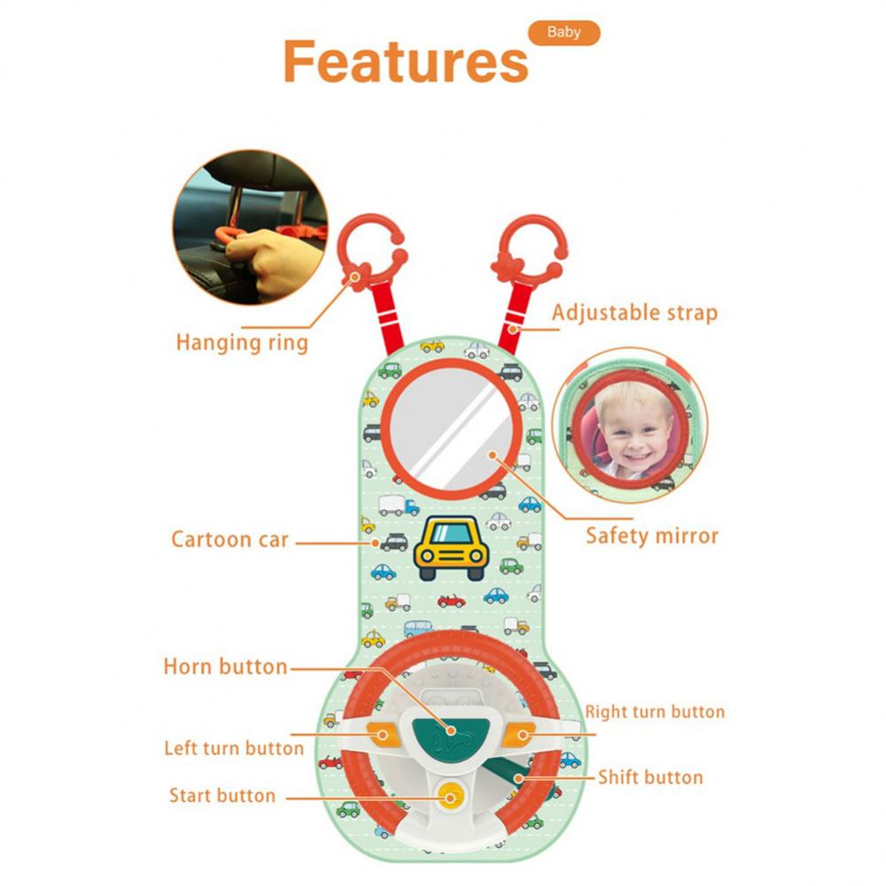 Baby Stuurwiel Speelgoed - Vermaak voor Onderweg - Interactief Baby Stuurwiel