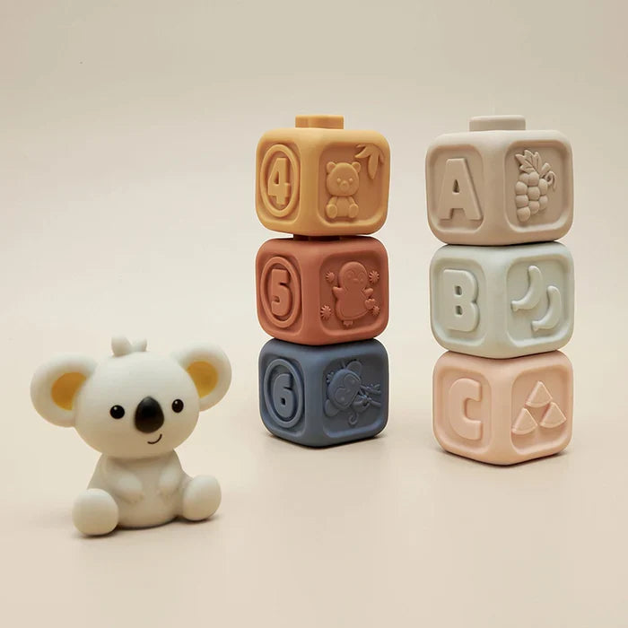 Koala Stapeltoren & Bijtring – Tandvriendelijk Baby Speelgoed