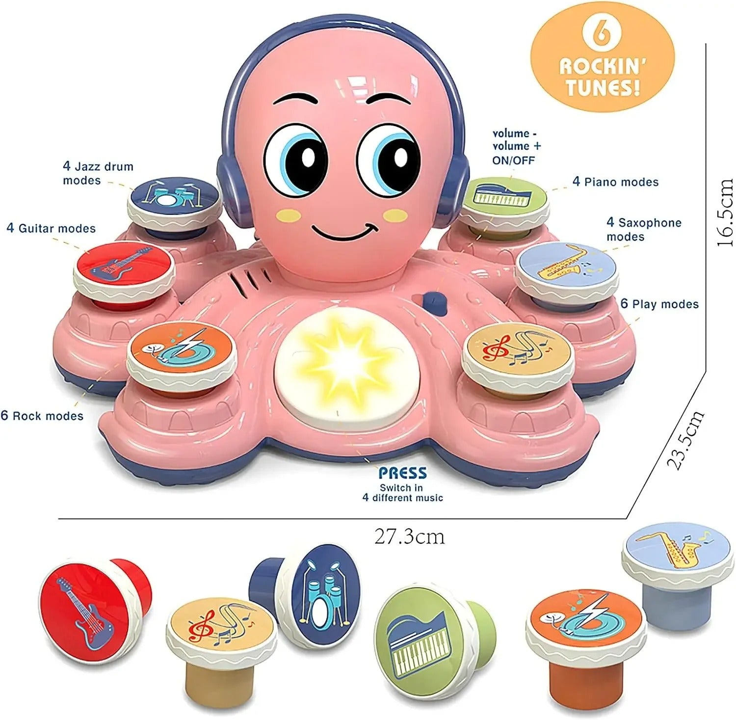 Muziek Octopus - Muziekplezier voor Kinderen - Interactief Speelgoed